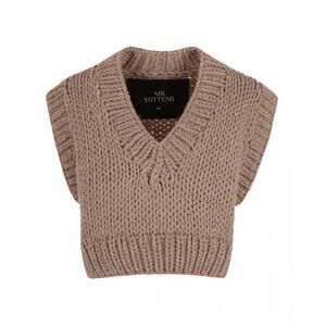 NEW MR MITTENS women's mini vest in taupe